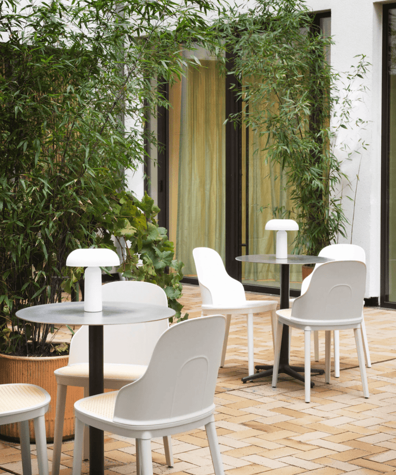 In Stock Table + Floor Lamps - HORNE