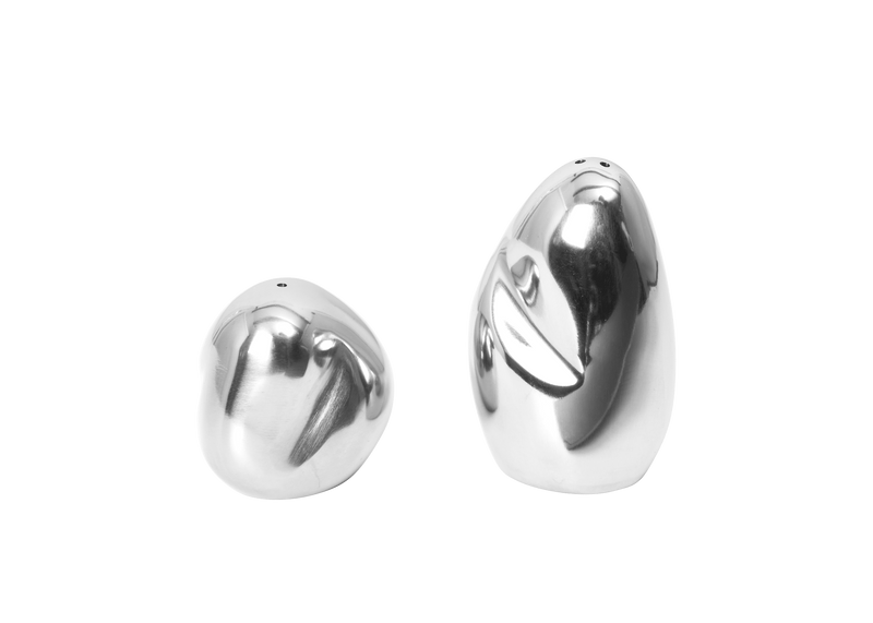 Orevo Salt and Pepper Shakers - Set of 2 - Steel
