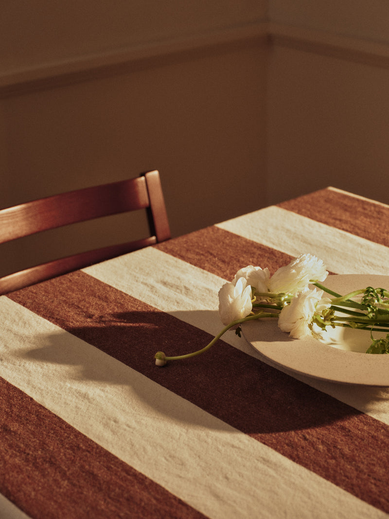 Hale Tablecloth - Ferm Living Kitchen & Dining - Cashmere/Mocha/Indigo Blue - HORNE