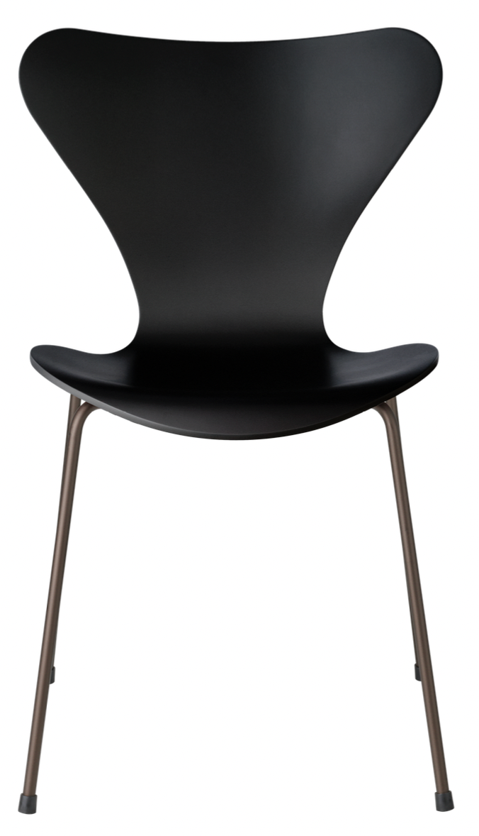 Series 7 Chair - Lacquered - Fritz Hansen - Chairs - Black - Chromed Steel - HORNE