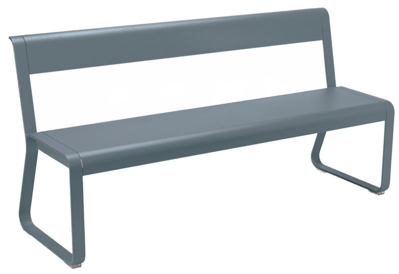 Bellevie Bench with Back - Fermob - Outdoor Furniture - Black Cherry - HORNE