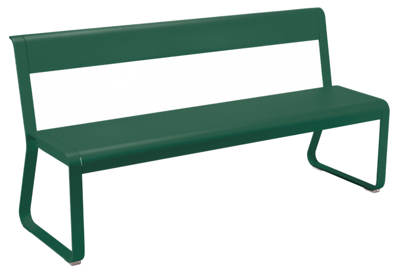 Bellevie Bench with Back - Fermob - Outdoor Furniture - Black Cherry - HORNE