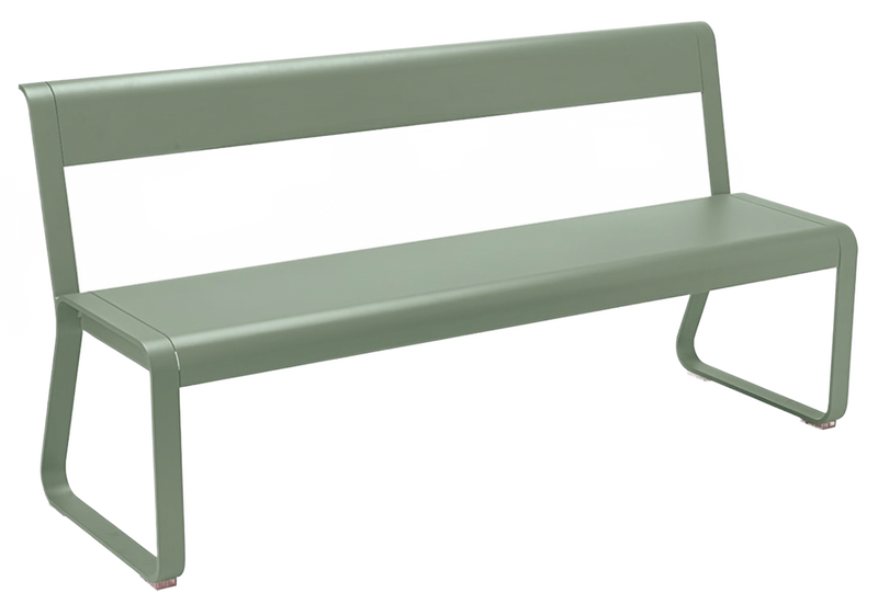 Bellevie Bench with Back - Fermob - Outdoor Furniture - Black Cherry - HORNE