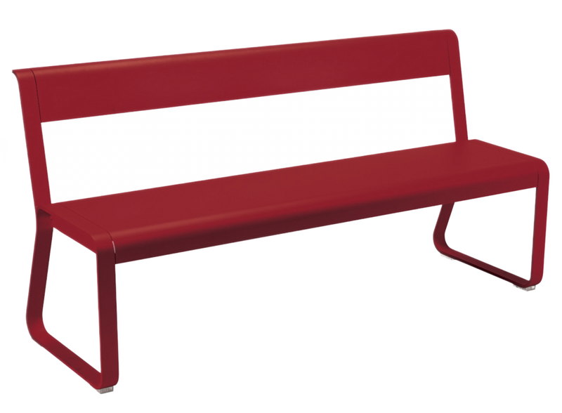 Bellevie Bench with Back - Fermob - Outdoor Furniture - Black Cherry - HORNE