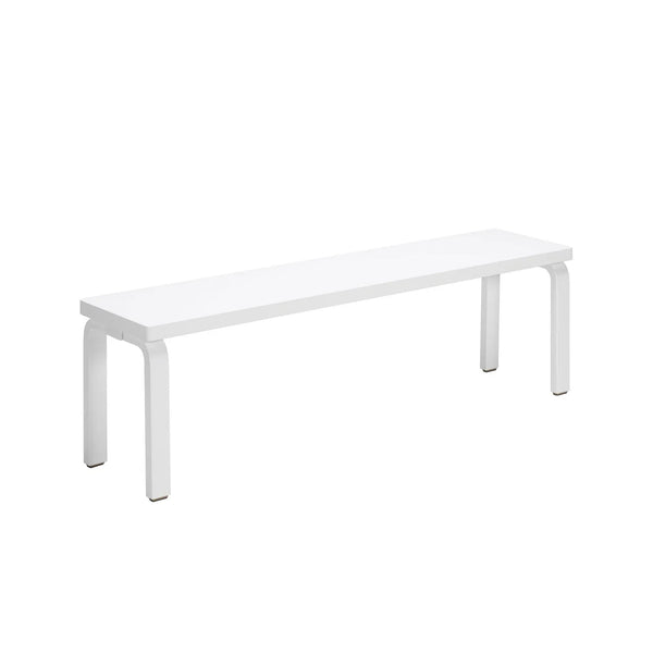 Aalto Bench 168B - Solid Top - Artek Stools + Benches + Ottomans - White Lacquered - HORNE