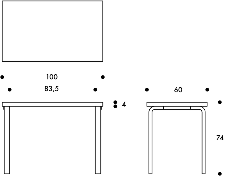 Aalto Table 80B - Artek Tables + Desks - Birch - HORNE