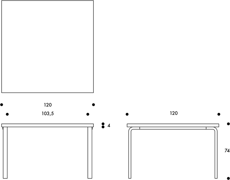 Aalto Table 84 - Artek Tables + Desks - Birch - HORNE