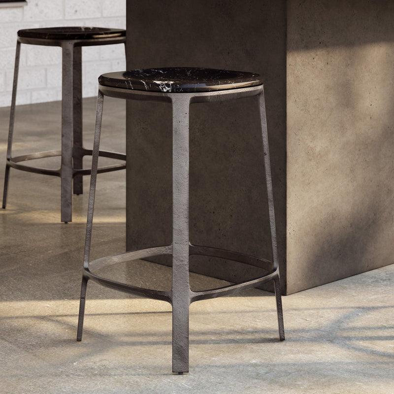 Alfie Counter Stool - Urbia Stools + Benches + Ottomans - Fantasy Black Bronze - HORNE