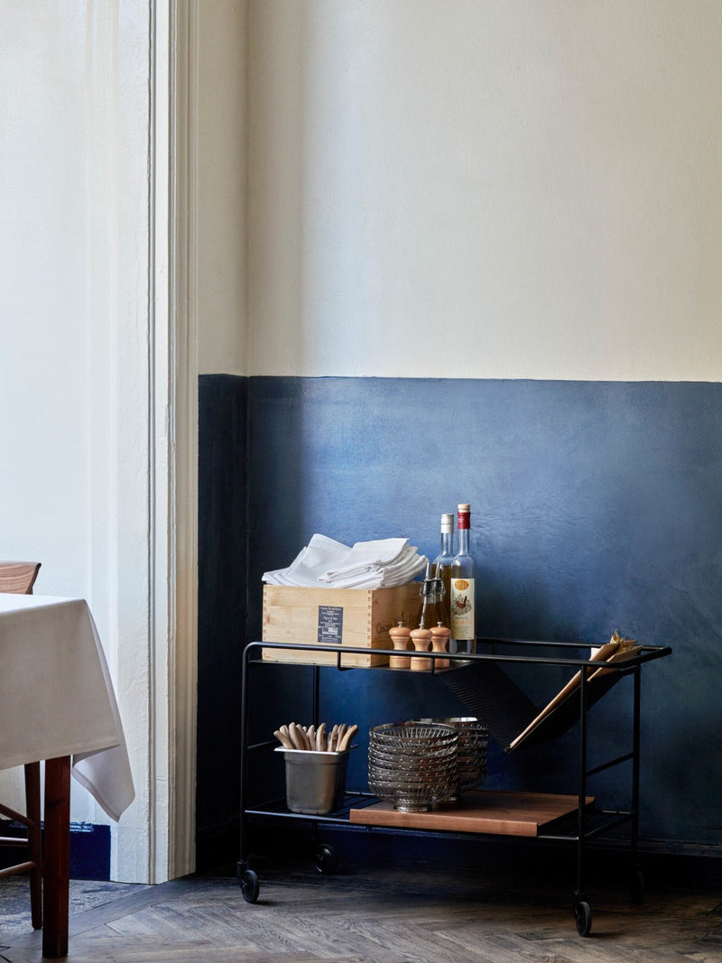 Alima Trolley - &Tradition Trolleys + Carts - Chrome & Lacquered Oak - HORNE