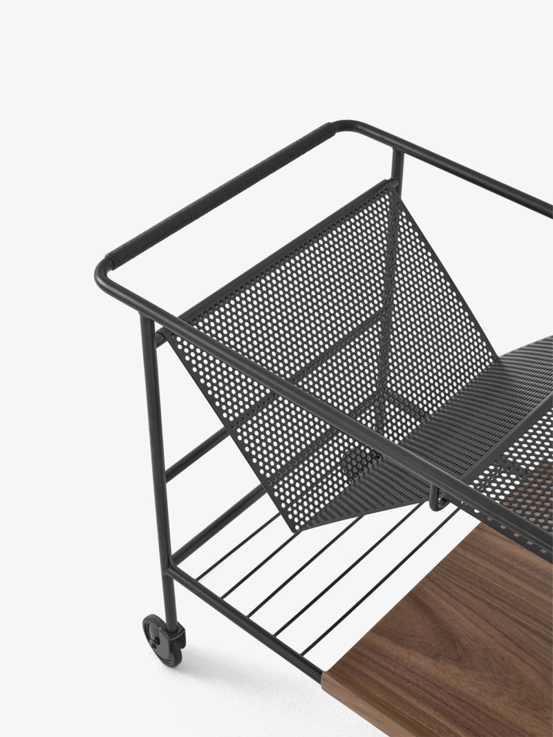 Alima Trolley - &Tradition Trolleys + Carts - Chrome & Lacquered Oak - HORNE