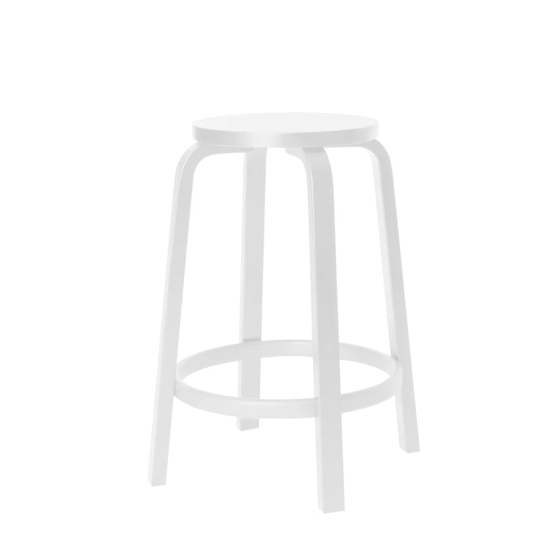 Alvar Aalto Bar Stool 64 - Artek Stools + Benches + Ottomans - Counter 25.6