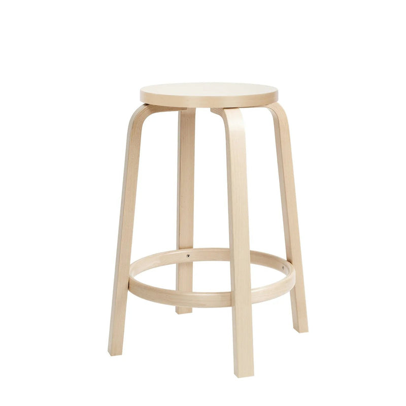 Alvar Aalto Bar Stool 64 - Artek Stools + Benches + Ottomans - Counter 25.6