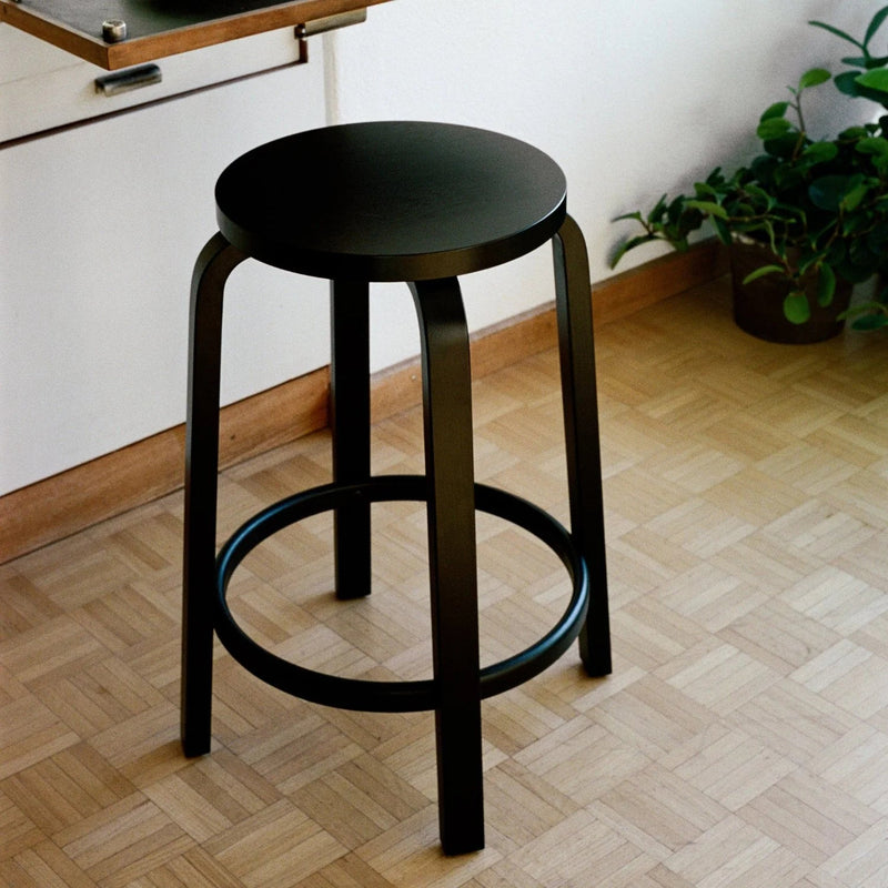 Alvar Aalto Bar Stool 64 - Artek Stools + Benches + Ottomans - Counter 25.6