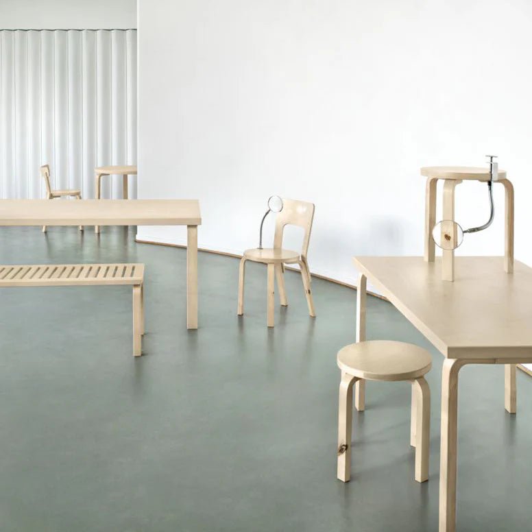 Alvar Aalto Stool E60 - Artek Stools + Benches + Ottomans - Wild Birch - HORNE