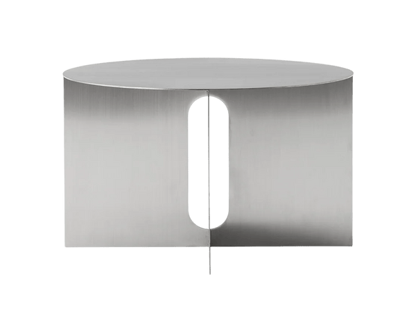 Androgyne Side Table Ø63 - Audo Copenhagen Tables + Desks - Brushed Steel - HORNE
