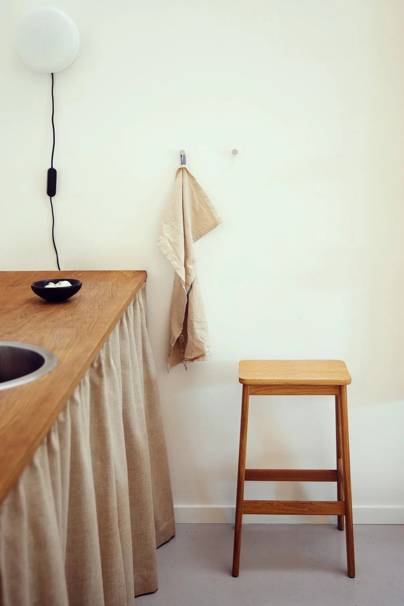 Angle Bar Stool - Form & Refine Stools + Benches + Ottomans - 65 - Oak - HORNE