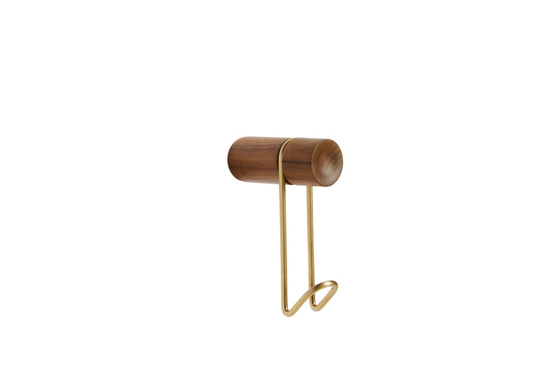 Around Wall Hanger - Small - Woud Hangers & Hooks - Oak/satin brass - HORNE