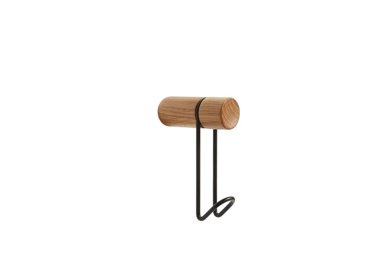 Around Wall Hanger - Small - Woud Hangers & Hooks - Oak/satin brass - HORNE
