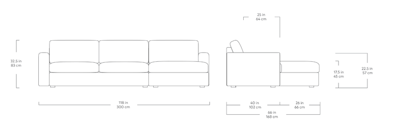 Ashdale Sectional - Gus* Modern - Sofas - Merino Autumn - Left Facing - HORNE