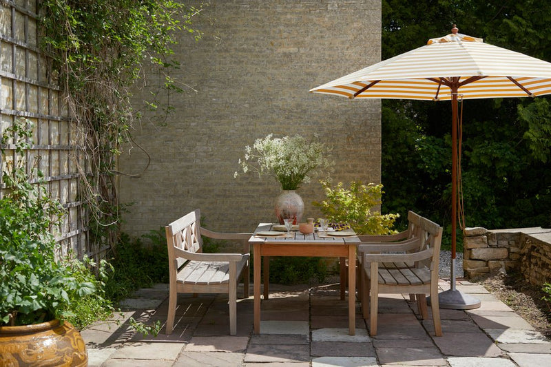 Atlantis Umbrella Ø330 - Round Striped - Skagerak by Fritz Hansen - Outdoor Accessories - Dark Blue Stripes - HORNE