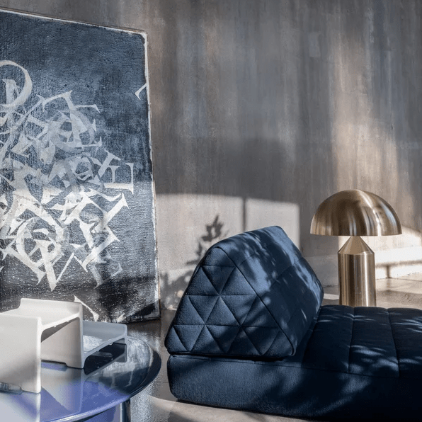 Atollo Metal Table Lamp - Oluce - Table + Task - Satin Bronze - Small - HORNE