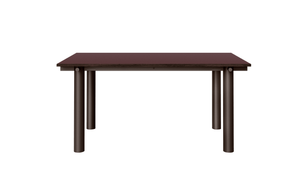Atura Dining Table - 160 x 90 - Dark Chocolate/Burgundy Linoleum - Ferm Living Tables - HORNE
