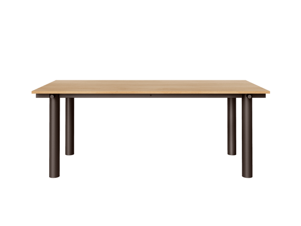 Atura Dining Table - 200 x 90 - Ferm Living Tables - Dark Chocolate/Natural Oak Veneer - HORNE