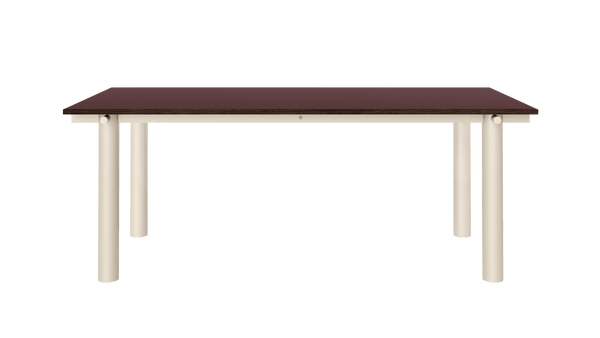 Atura Dining Table - 200 x 90 - Light Cashmere/Burgundy Linoleum - Ferm Living Tables - HORNE