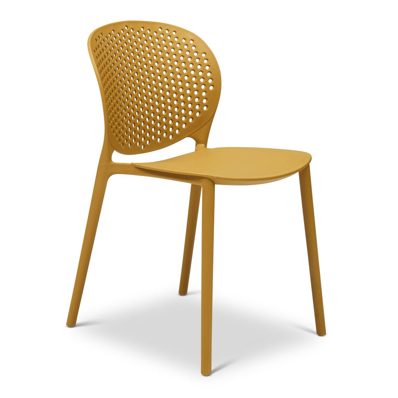 Bailey Outdoor Stacking Chair - Set of 4 - Urbia Chairs - Black Grey - HORNE