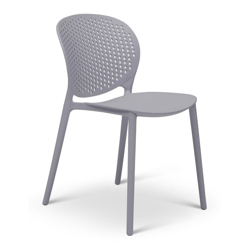 Bailey Outdoor Stacking Chair - Set of 4 - Urbia Chairs - Black Grey - HORNE