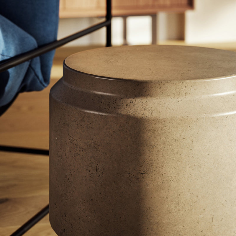 Barrel Stool - Urbia Stools + Benches + Ottomans - Dark Grey - HORNE