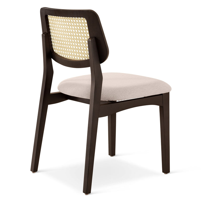 Beth 2.0 Cane Side Chair - Urbia Chairs - Medley Ivory Ebano Natural - HORNE
