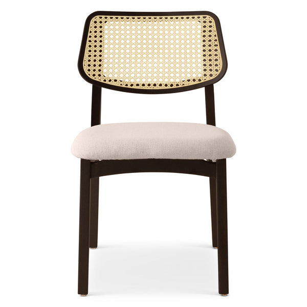 Beth 2.0 Cane Side Chair - Urbia Chairs - Medley Ivory Ebano Natural - HORNE