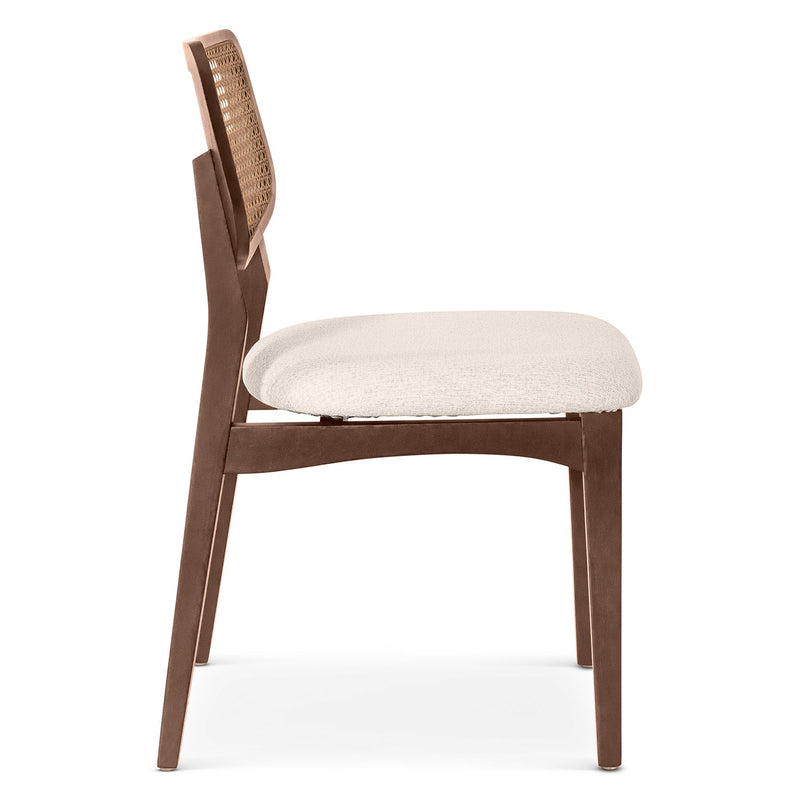 Beth 2.0 Cane Side Chair - Urbia Chairs - Medley Ivory Ebano Natural - HORNE