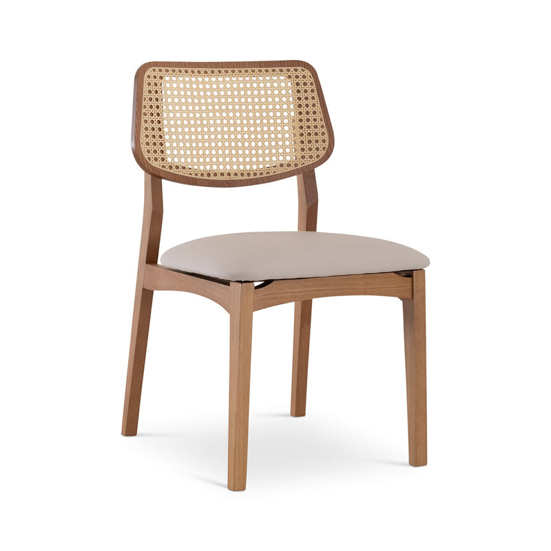 Beth 2.0 Cane Side Chair - Urbia Chairs - Medley Ivory Ebano Natural - HORNE