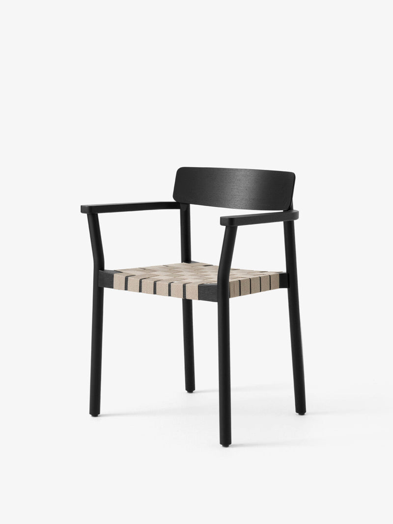 Betty Armchair - Linen Webbing Seat - &Tradition Chairs - Smoked Oiled Oak with Natural Linen - HORNE