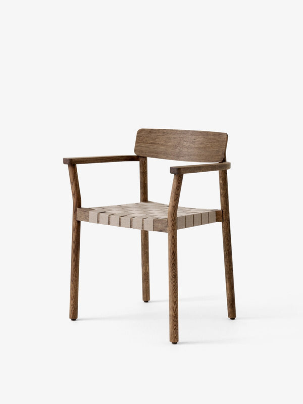 Betty Armchair - Linen Webbing Seat - &Tradition Chairs - Smoked Oiled Oak with Natural Linen - HORNE