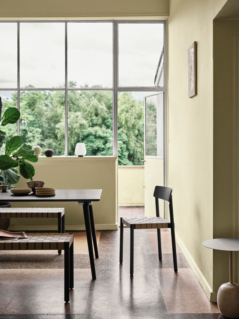 Betty Bench - &Tradition Stools + Benches + Ottomans - Smoked Oiled Oak with Natural Webbing - 41.3