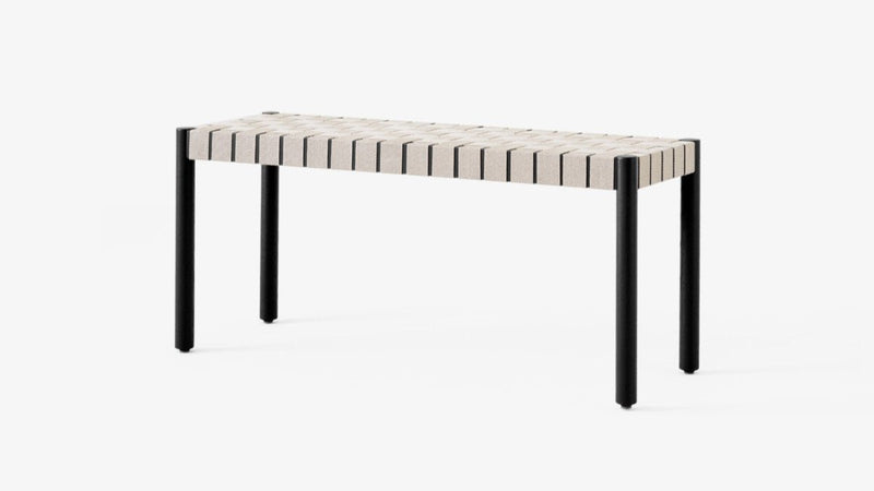 Betty Bench - &Tradition Stools + Benches + Ottomans - Smoked Oiled Oak with Natural Webbing - 41.3