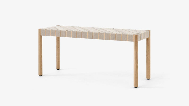 Betty Bench - &Tradition Stools + Benches + Ottomans - Smoked Oiled Oak with Natural Webbing - 41.3