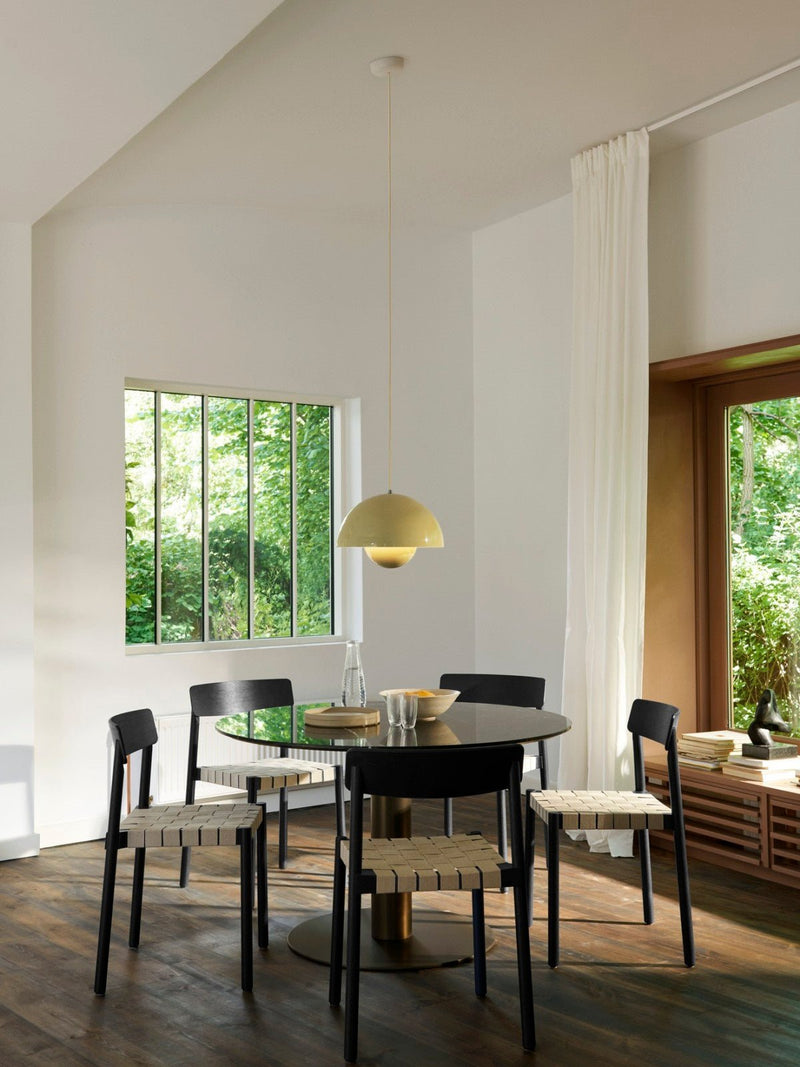 Betty Side Chair - No Upholstery - &Tradition Chairs - Smoked Oiled Oak with Natural Linen - HORNE