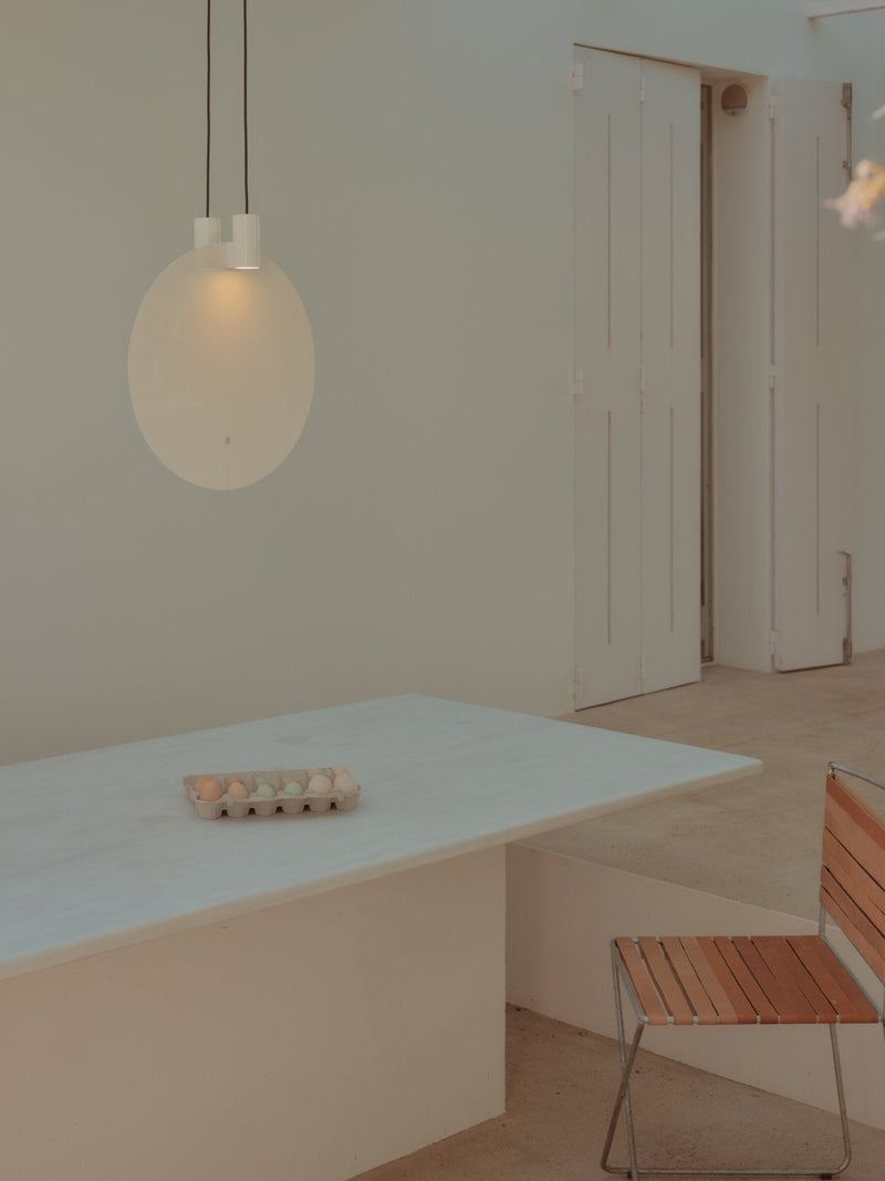 Bijou L Pendant Lamp - Santa & Cole - Pendants - Glossy White - HORNE