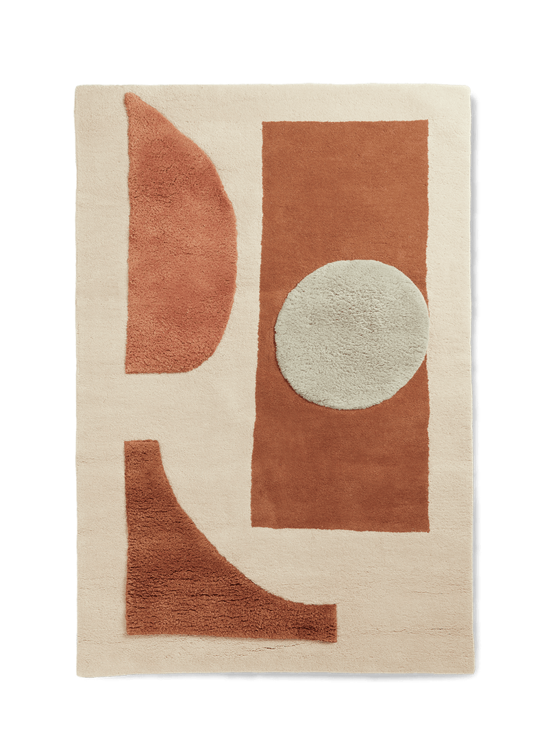 Bloco Tufted Rug - Ferm Living - Rugs - Small - Blush/Off - White - HORNE