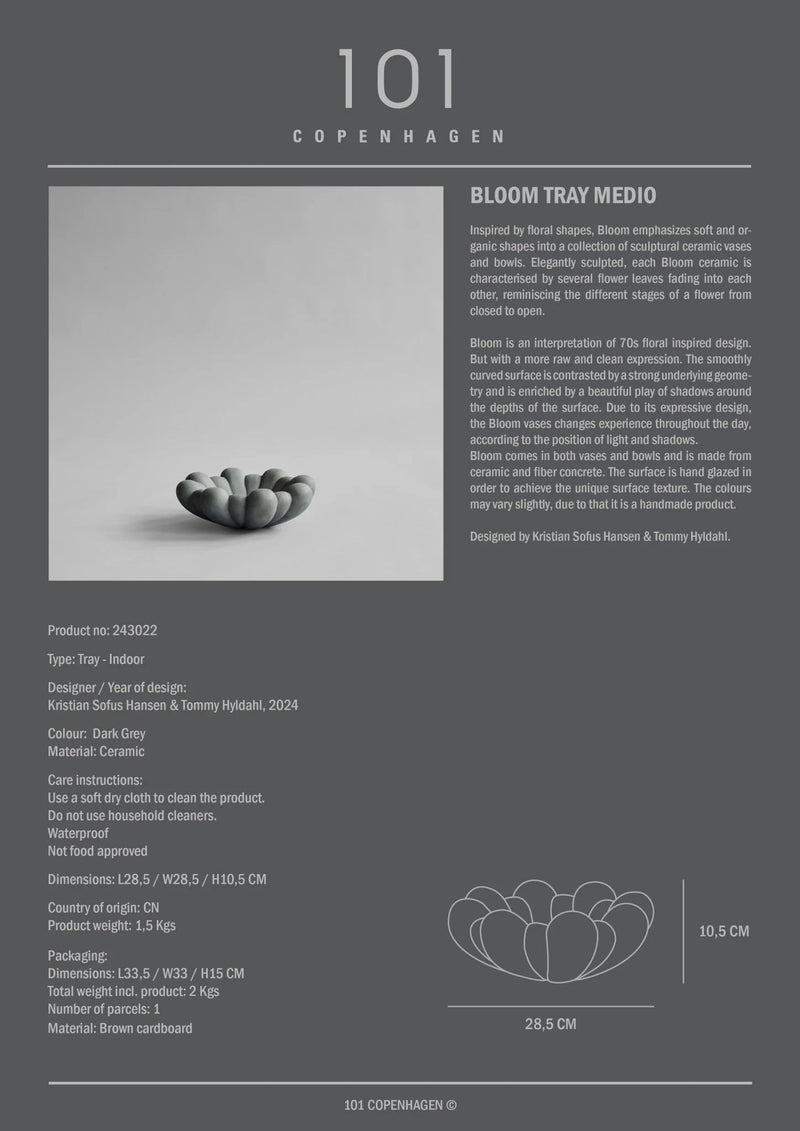 Bloom Tray - 101 Copenhagen Storage + Organization - Bone White - Medio - HORNE