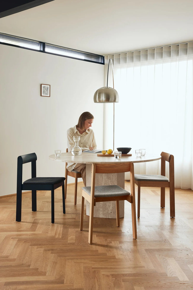 Blueprint Chair - Upholstered Seat - Form + Refine Chairs - Smoked Oak - Hallingdal 65 - 227 - HORNE