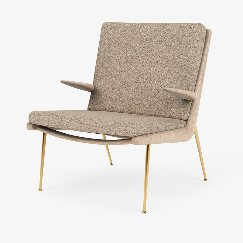 Boomerang Lounge Chair w/ Armrest - Oiled Oak w/ Brass - &Tradition Chairs - Hot Madison 988 - HORNE