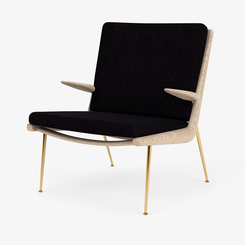 Boomerang Lounge Chair w/ Armrest - Oiled Oak w/ Brass - &Tradition Chairs - Hot Madison 988 - HORNE