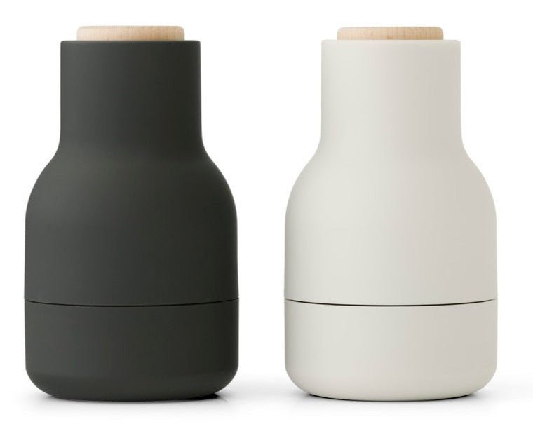 Bottle Grinders Small - Set of 2 - Audo Copenhagen - Kitchen Tools - Hunting Green - Walnut Lid - HORNE