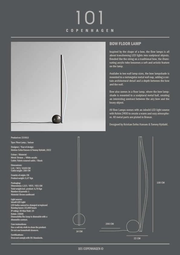 Bow Floor Lamp - 101 Copenhagen Lighting - HORNE