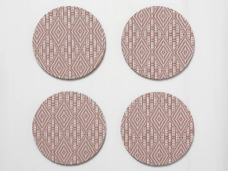 Boxwood Round Coasters - Set of 8 - Chilewich - Kitchen + Table Linens - Abalone - HORNE